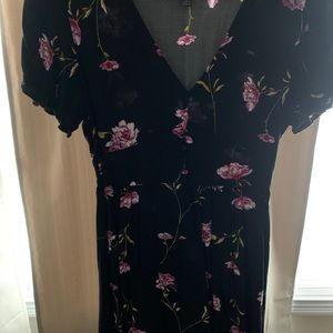 Black floral flowy dress